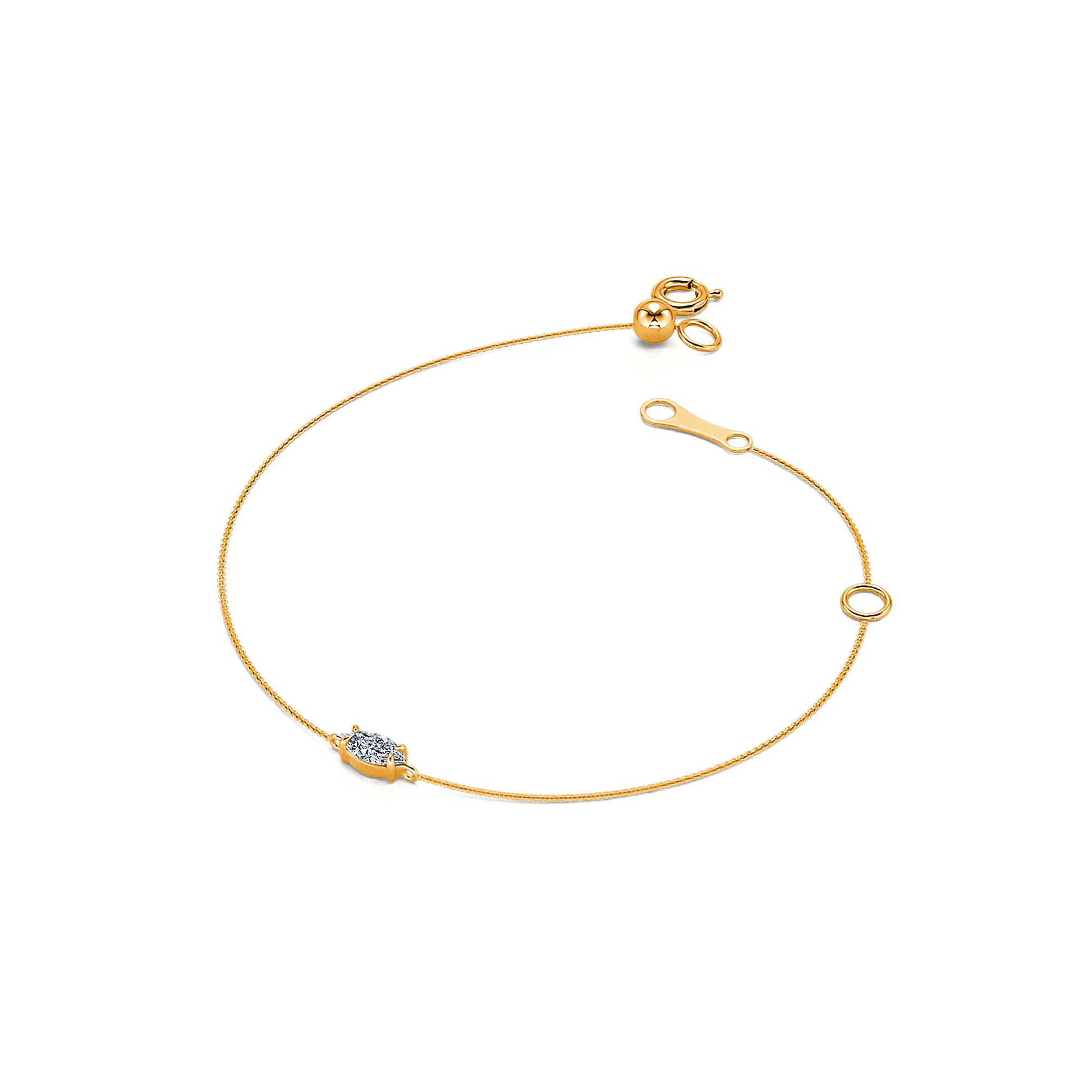 Bracelet or jaune diamant marquise Angèle 1