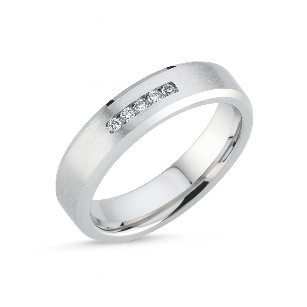 Alliance or blanc diamant Nils 1