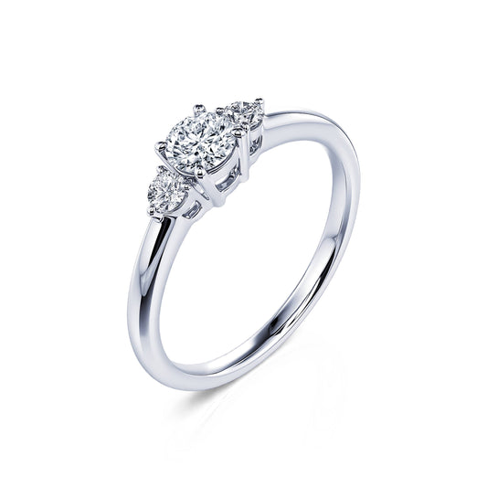 Alaia - Bague de fiançailles platine diamants ronds #2