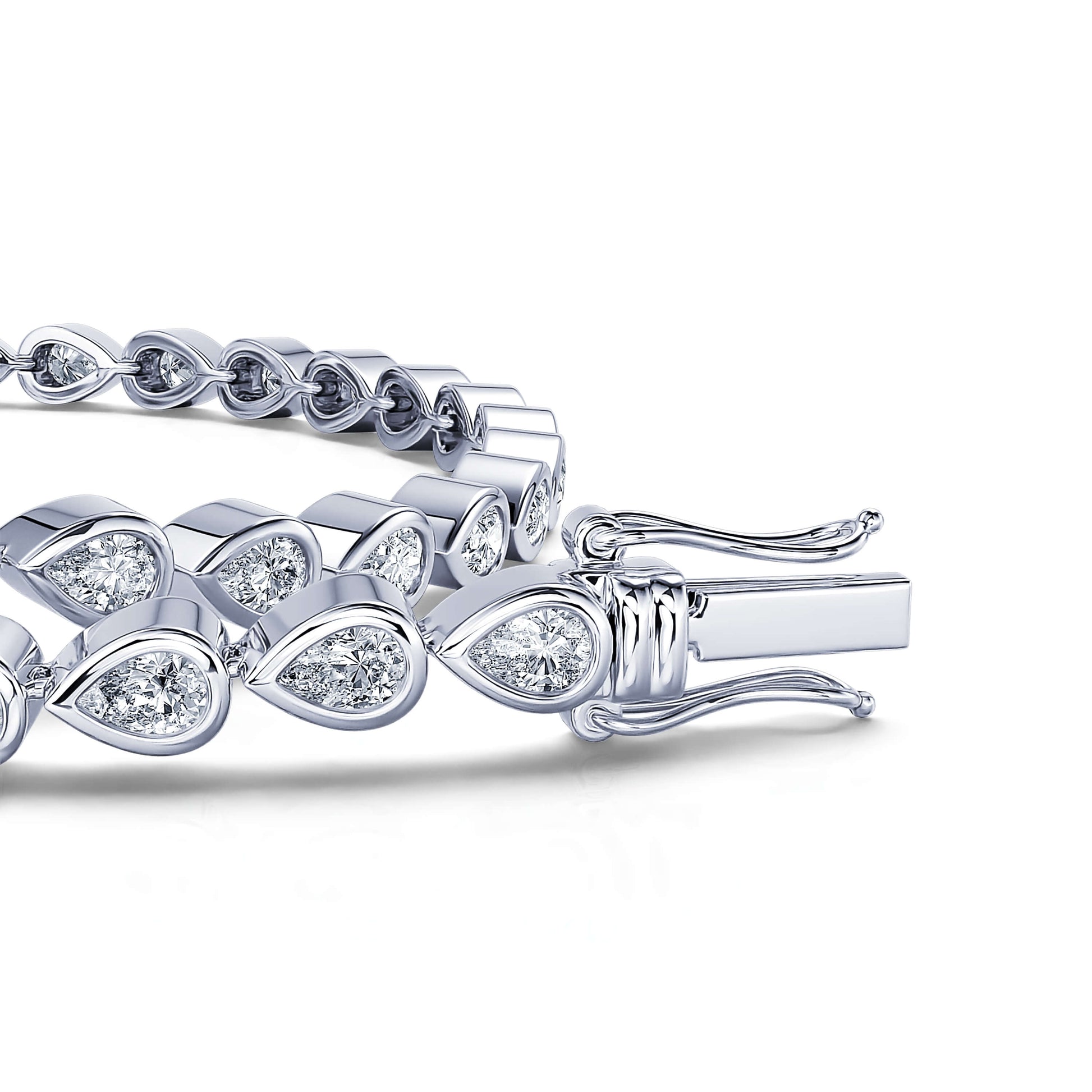 Bracelet tennis diamant poire or blanc Anna 2