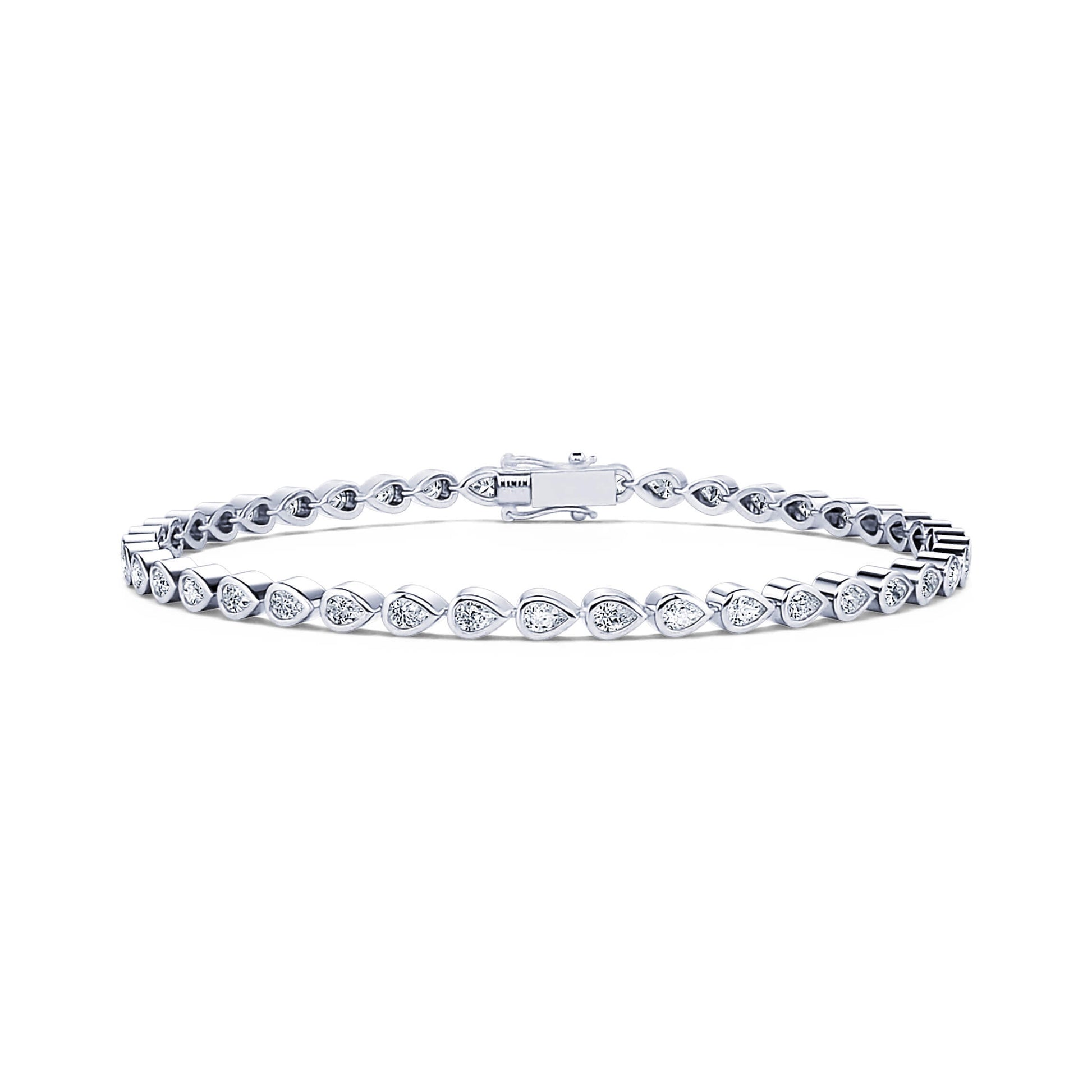 Bracelet tennis diamant poire or blanc Anna 3
