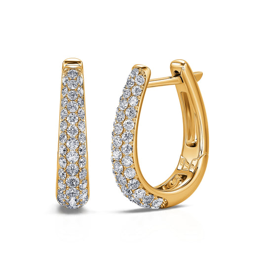 Tilda - Créoles diamant or jaune #2