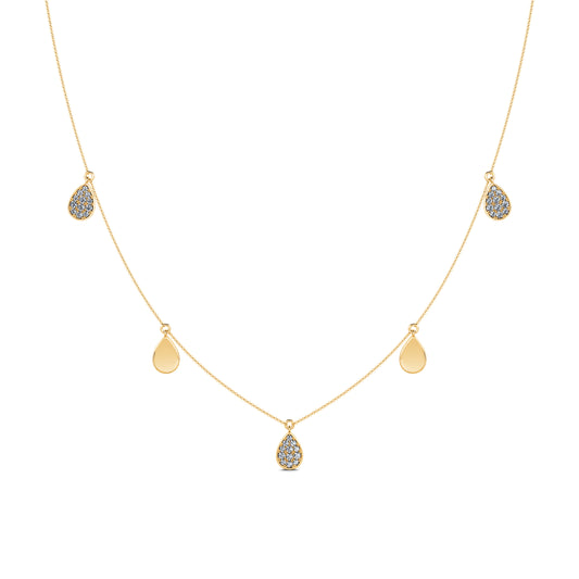 Alma - Collier or jaune multi pendantifs #2