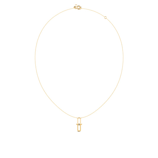 Dana - Collier main or jaune diamant #2