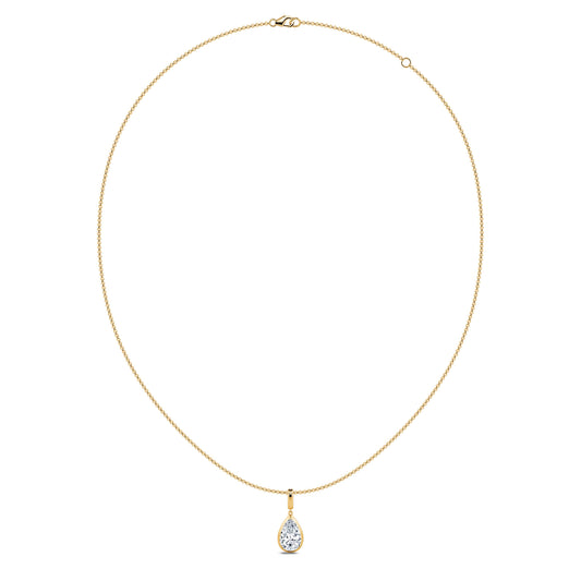 Eliana Lab - Collier or jaune diamant de synthèse poire #2
