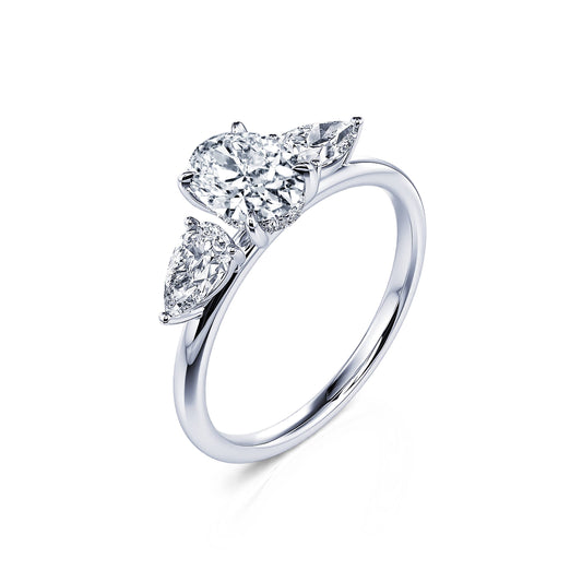 Morgan Lab - Bague de fiançailles platine diamant de synthèse #2