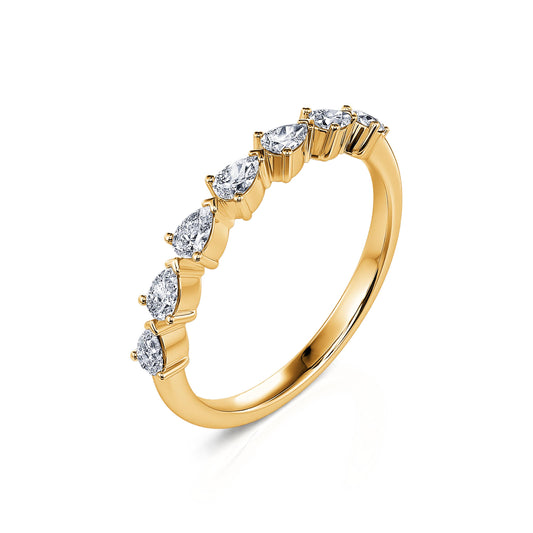 Lively - Alliance demi tour or jaune diamant poire #2