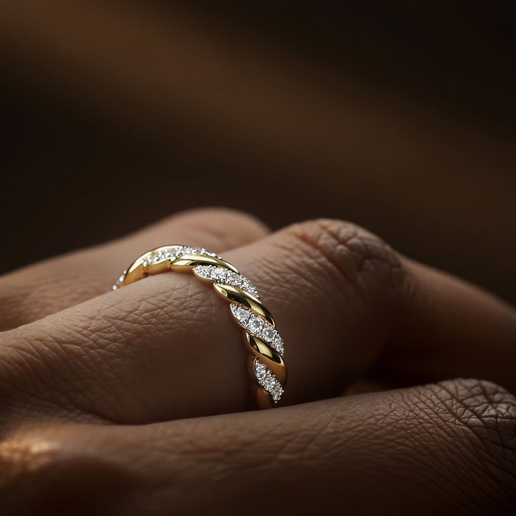 Alliance or rose diamant Inaya 5