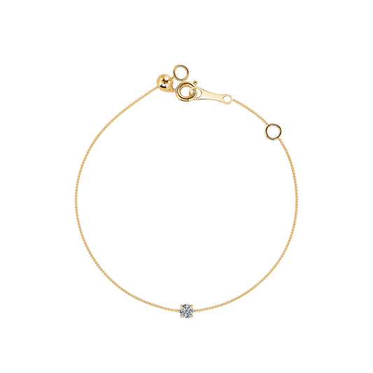 Shir - Bracelet diamant solitaire or jaune #2