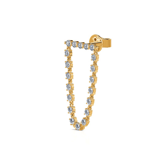 Ada - Mono boucle d'oreilles or jaune diamant #2