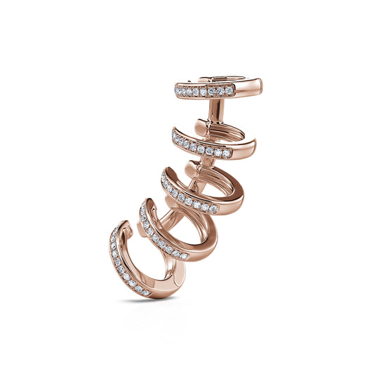 Agnès - Mono boucle d'oreille clip or rose #2