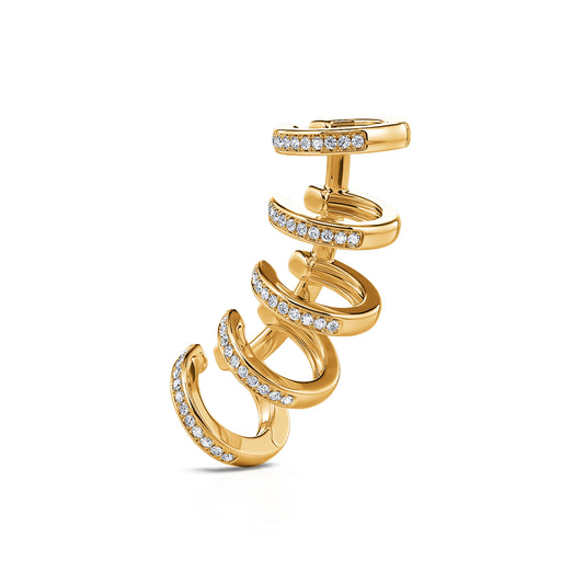 Agnès - Mono boucle d'oreille clip or jaune #2