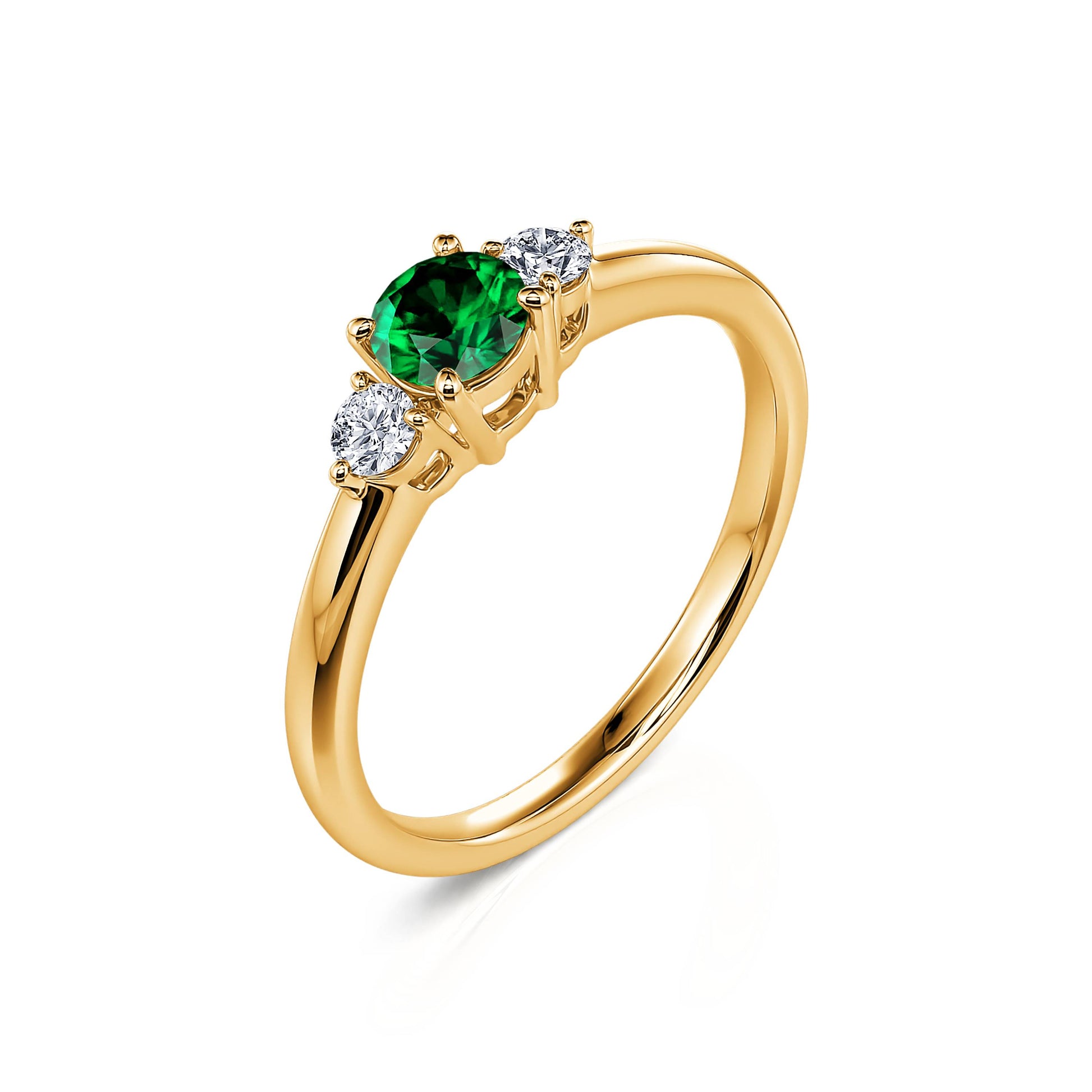 Bague en or jaune émeraude et diamant Alaia Emeraude 2