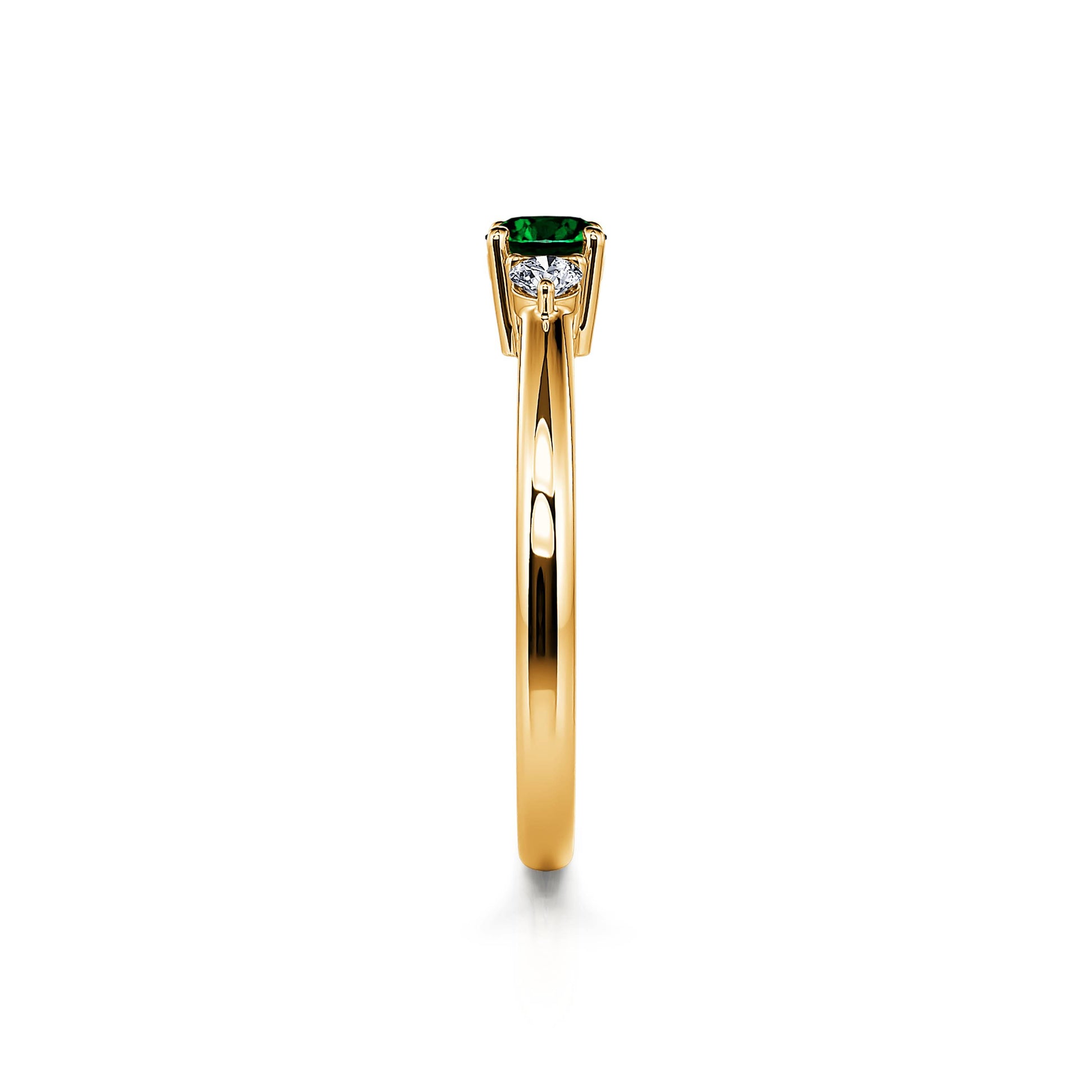 Bague en or jaune émeraude et diamant Alaia Emeraude 3