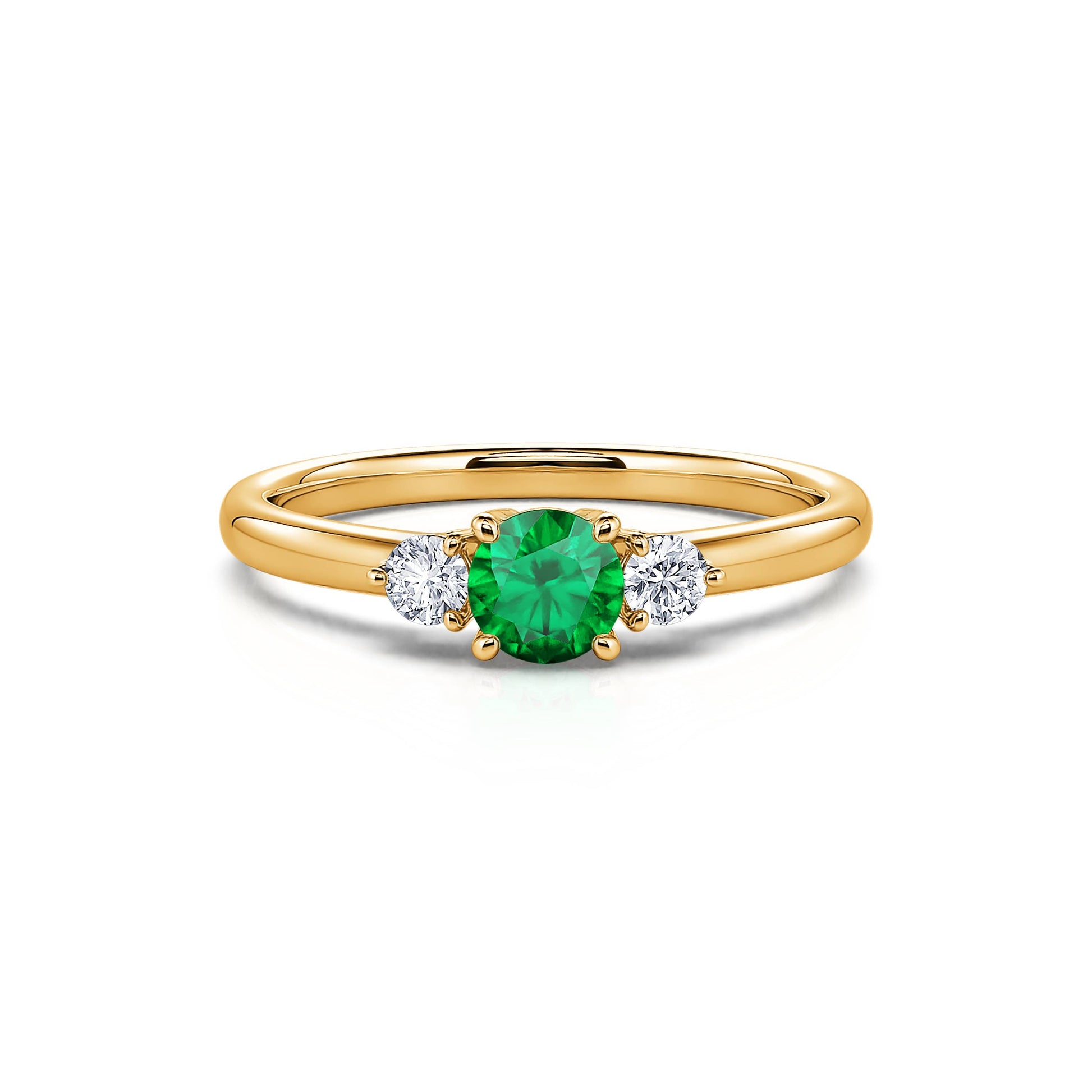 Bague en or jaune émeraude et diamant Alaia Emeraude 1