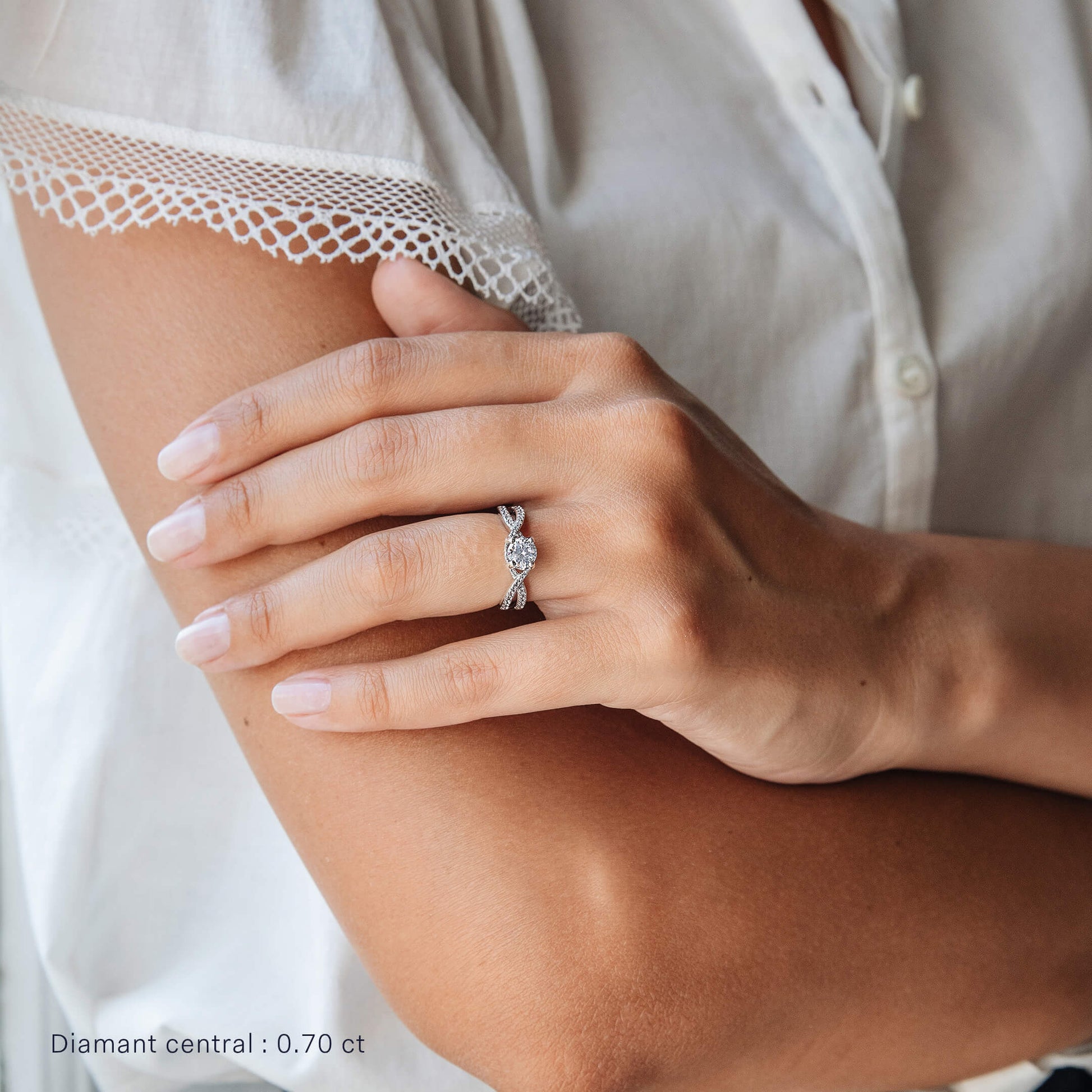 Solitaire platine diamant Alessandra 6