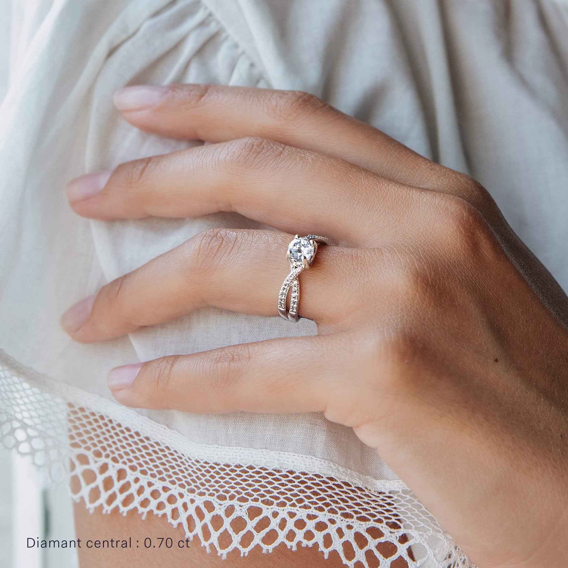 Solitaire platine diamant Alessandra 5