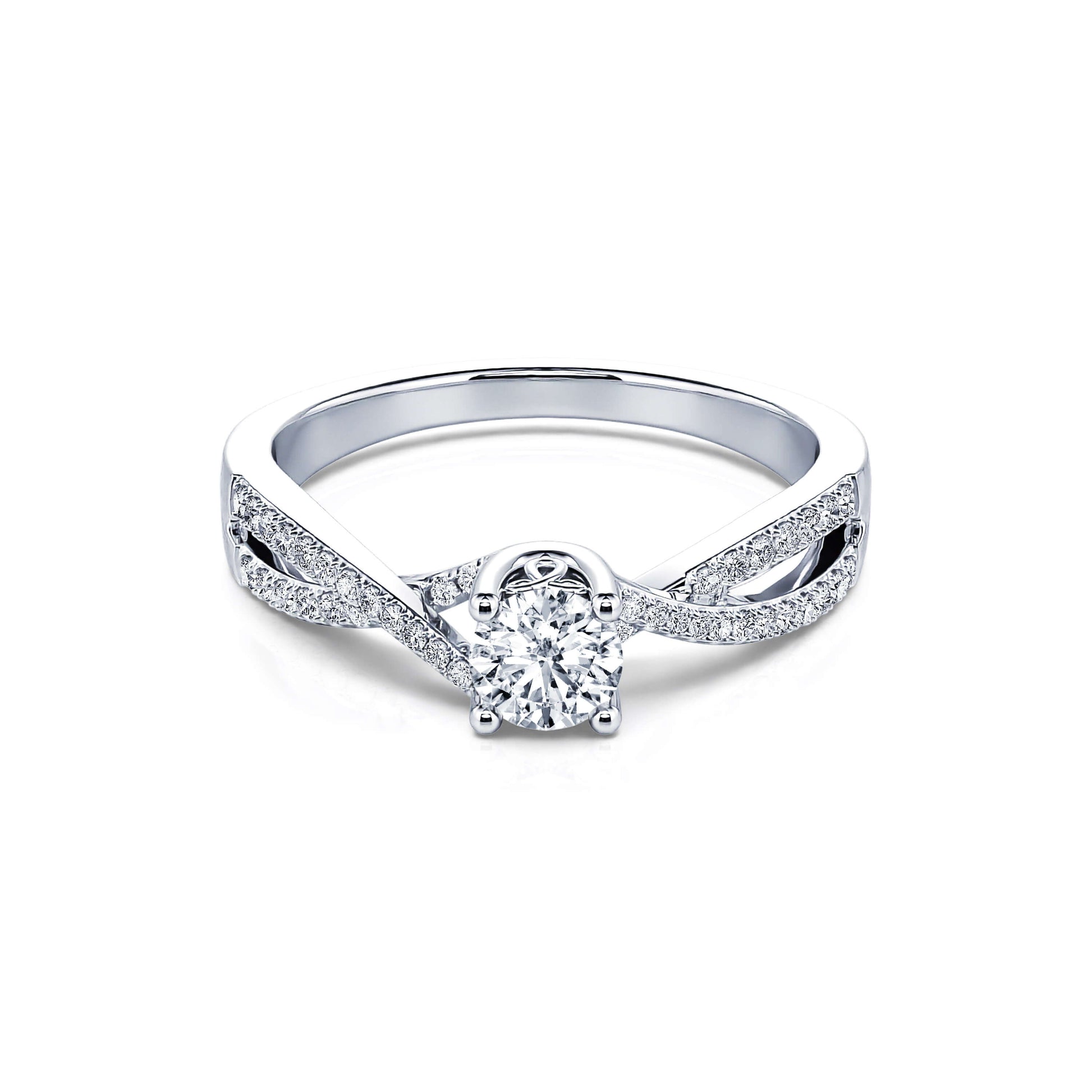 Solitaire platine diamant Alessandra 1