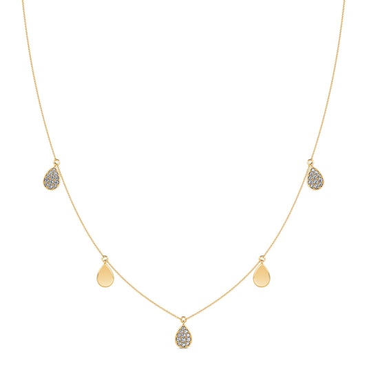 Alma - Collier or jaune multi pendantifs #2