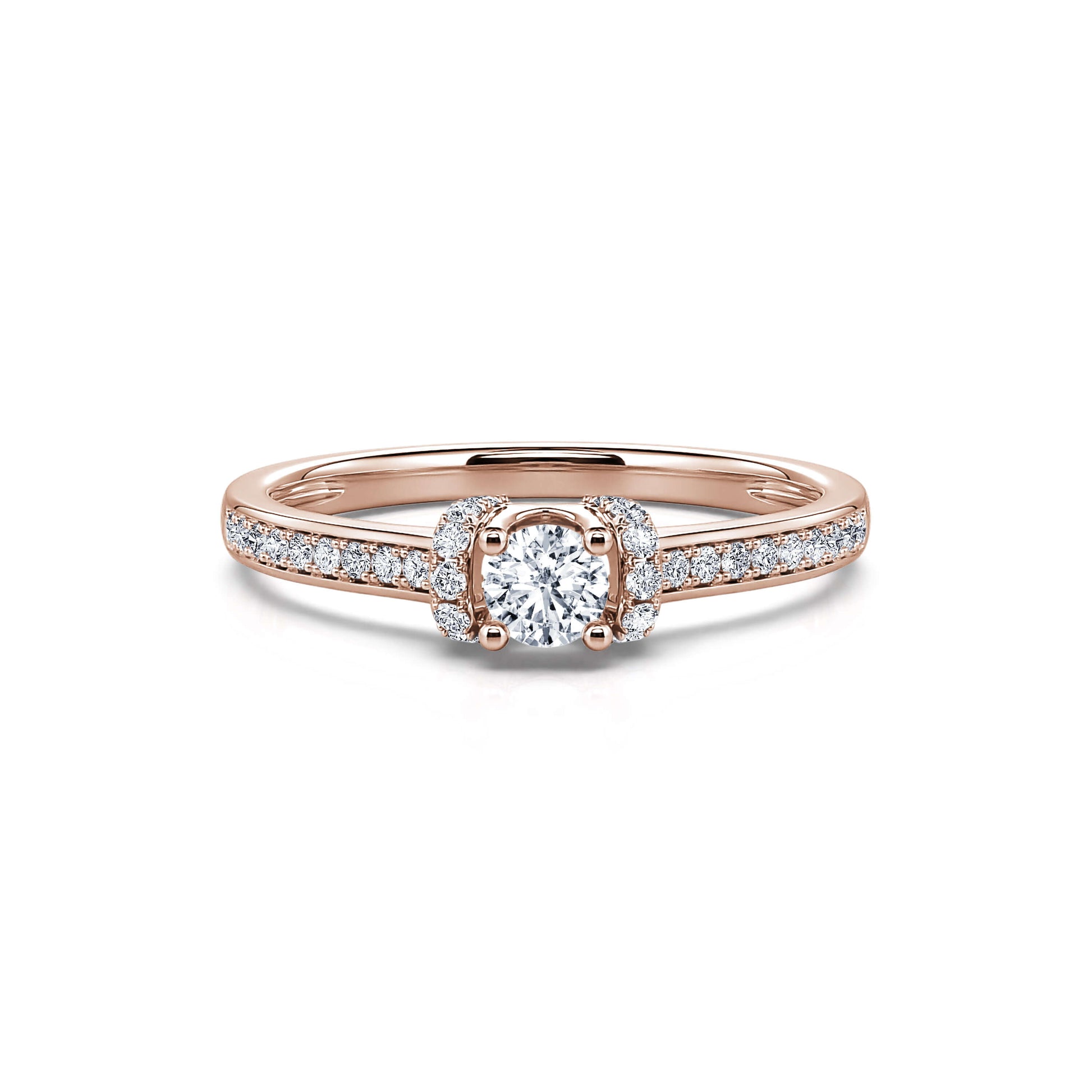 Solitaire or rose diamant accompagné Amarilys 4