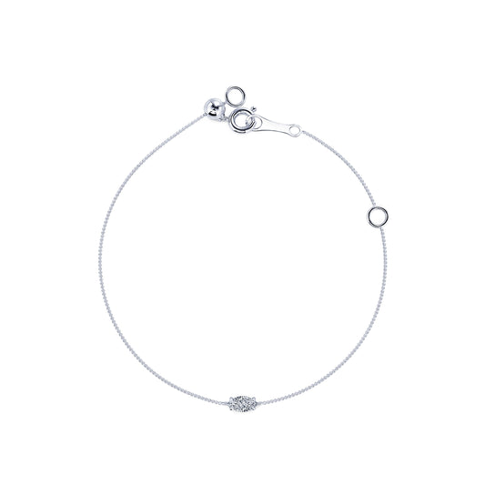 Angèle - Bracelet or blanc diamant marquise #2