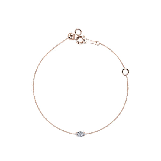 Angèle - Bracelet or rose diamant marquise #2