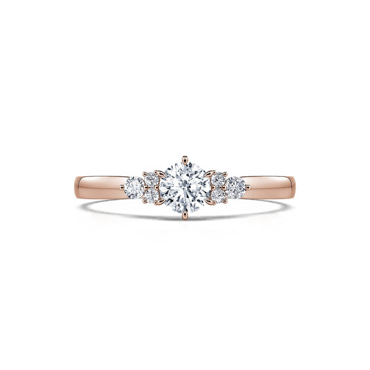 Angie - Solitaire diamant or rose #2