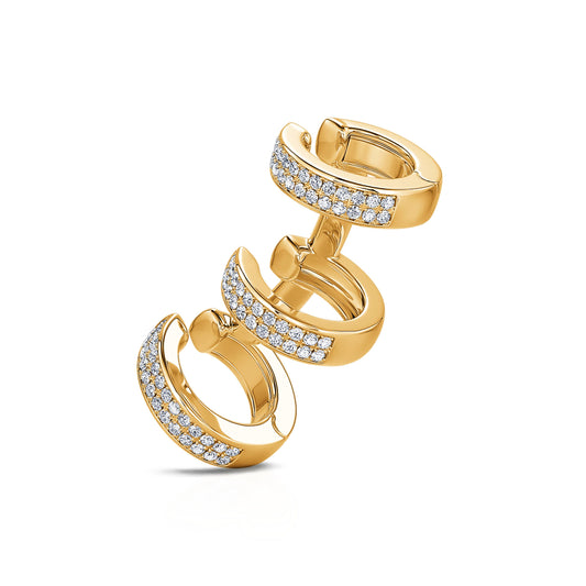 Assya - Mono boucle d'oreille clip or jaune #2