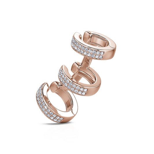 Assya - Mono boucle d'oreille clip or rose #2