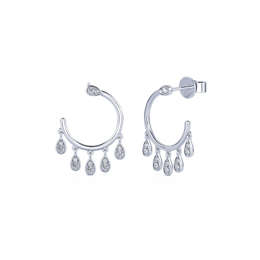 Aya - Boucles d'oreilles or blanc #2