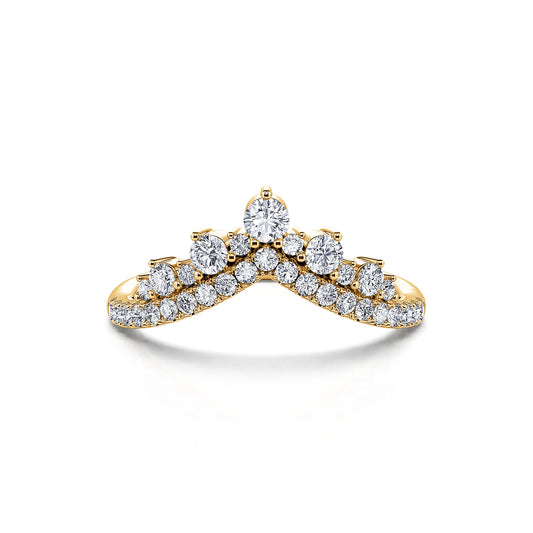 Barbara - Alliance diamant or jaune #2