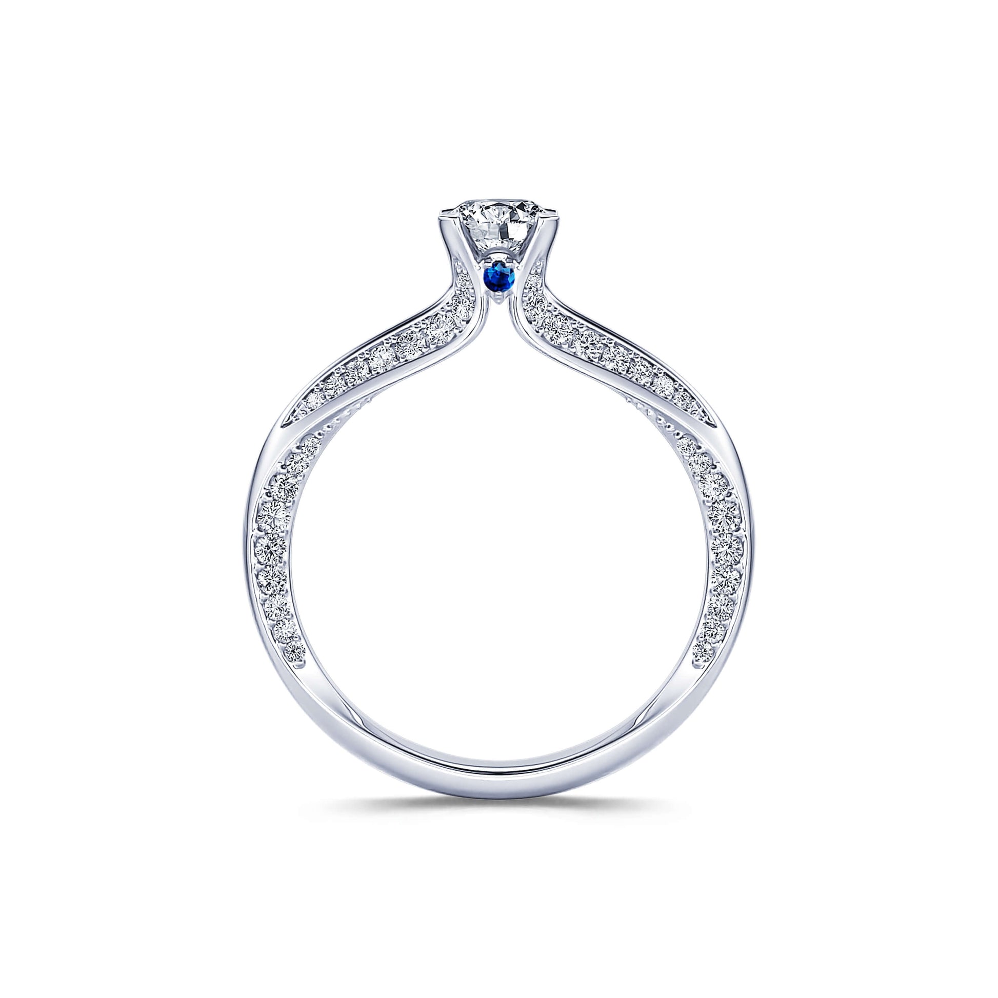 Solitaire diamant platine Bertille 4