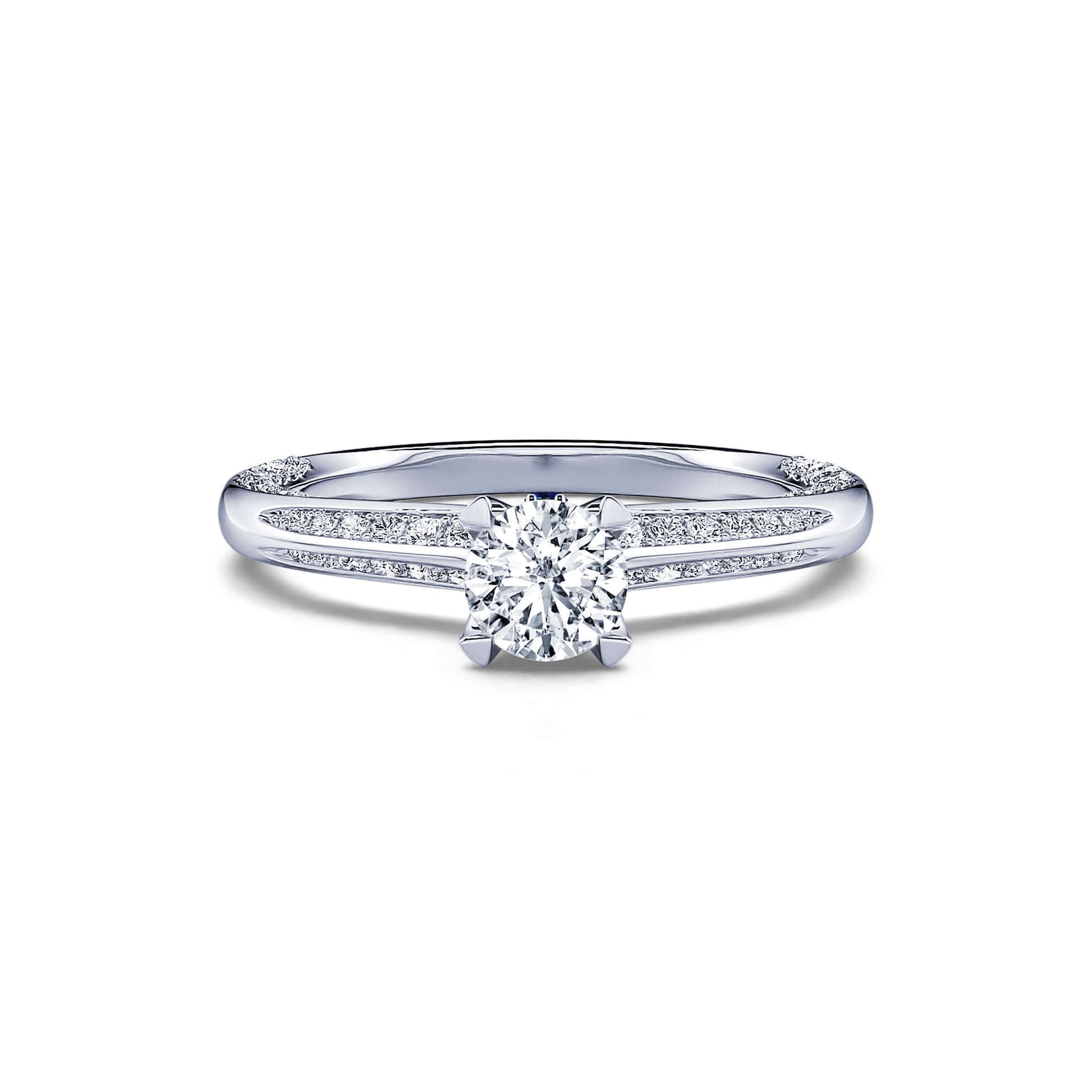 Solitaire diamant platine Bertille 1