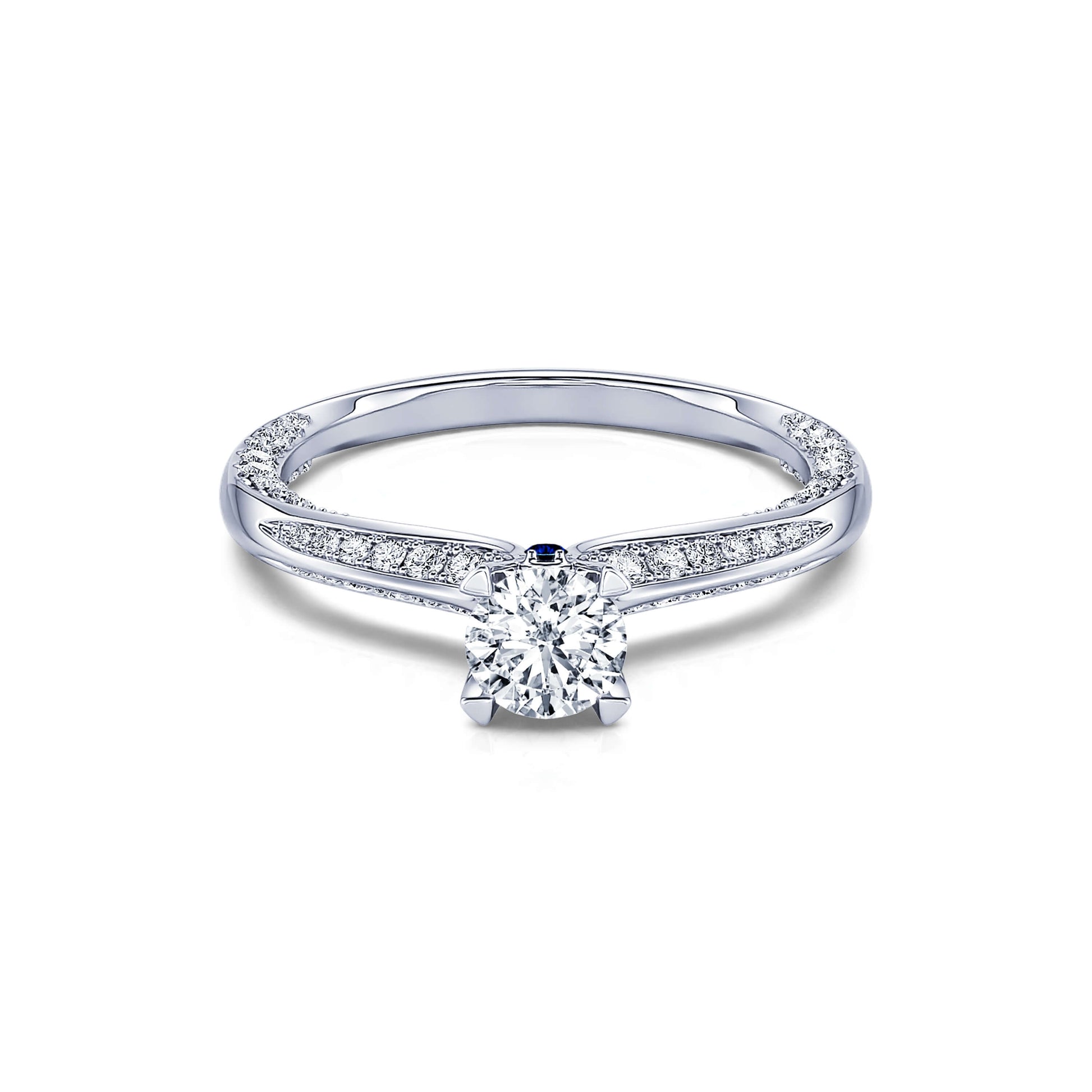 Solitaire diamant platine Bertille 2