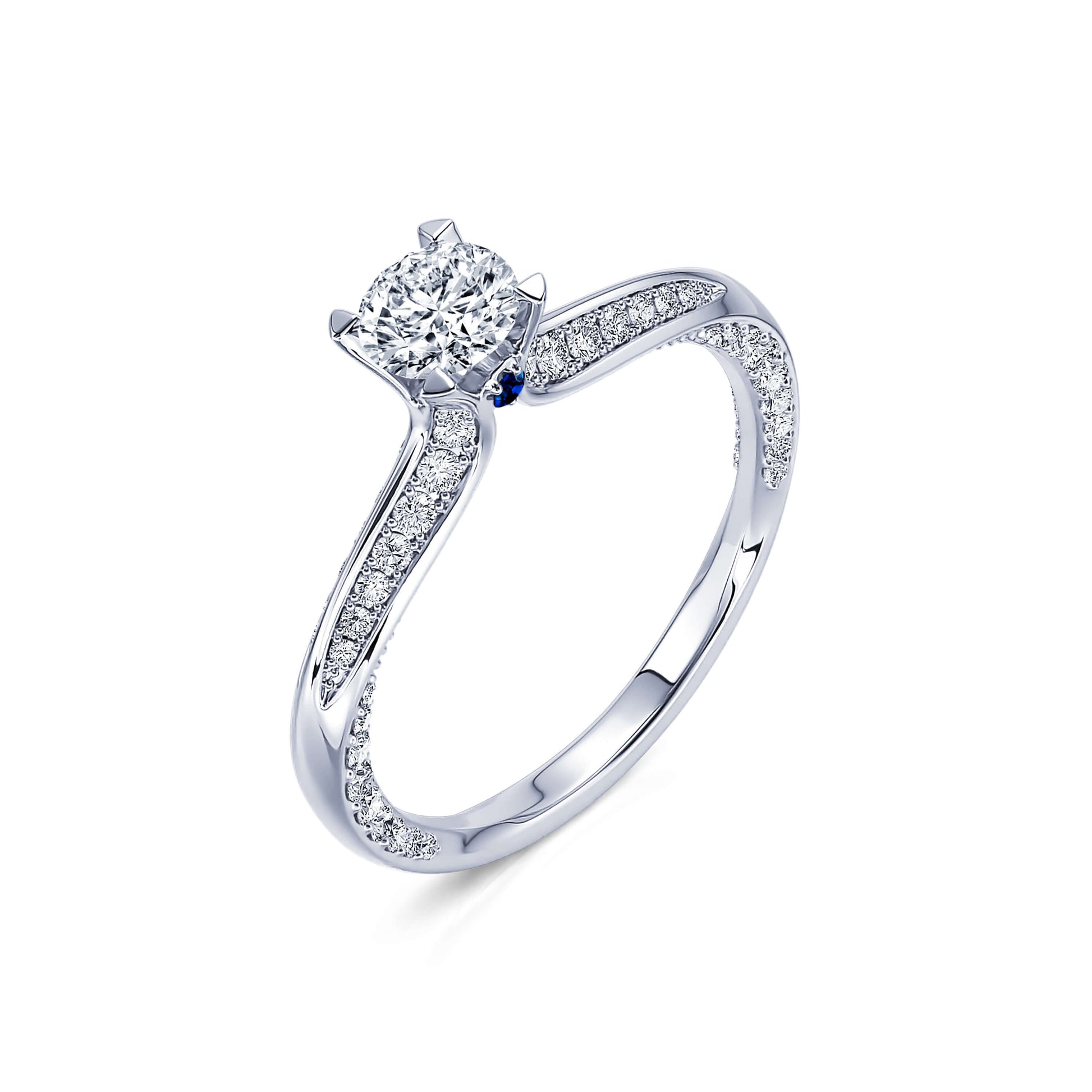 Solitaire diamant platine Bertille 3