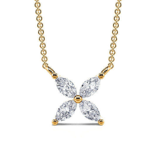 Chance - Collier or jaune diamant marquise #2