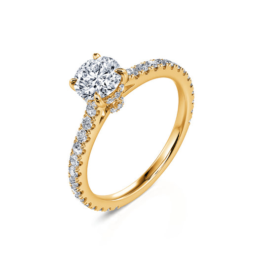 Chloé Lab - Solitaire diamant de synthèse en or jaune #2