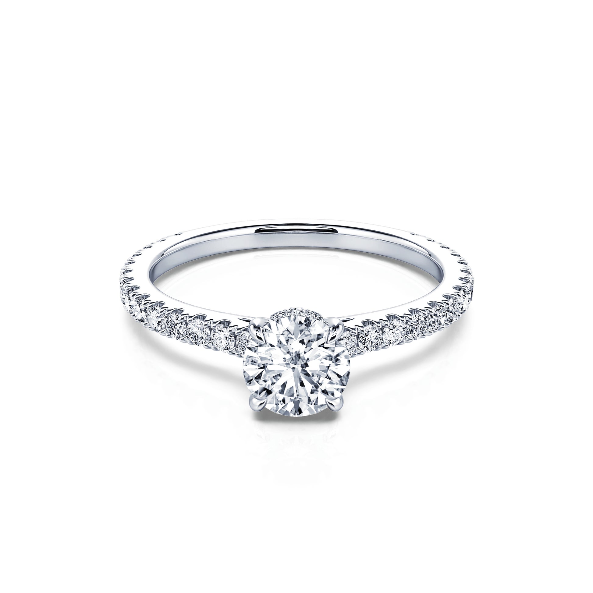 Solitaire diamant de synthèse en platine Chloé Lab 1