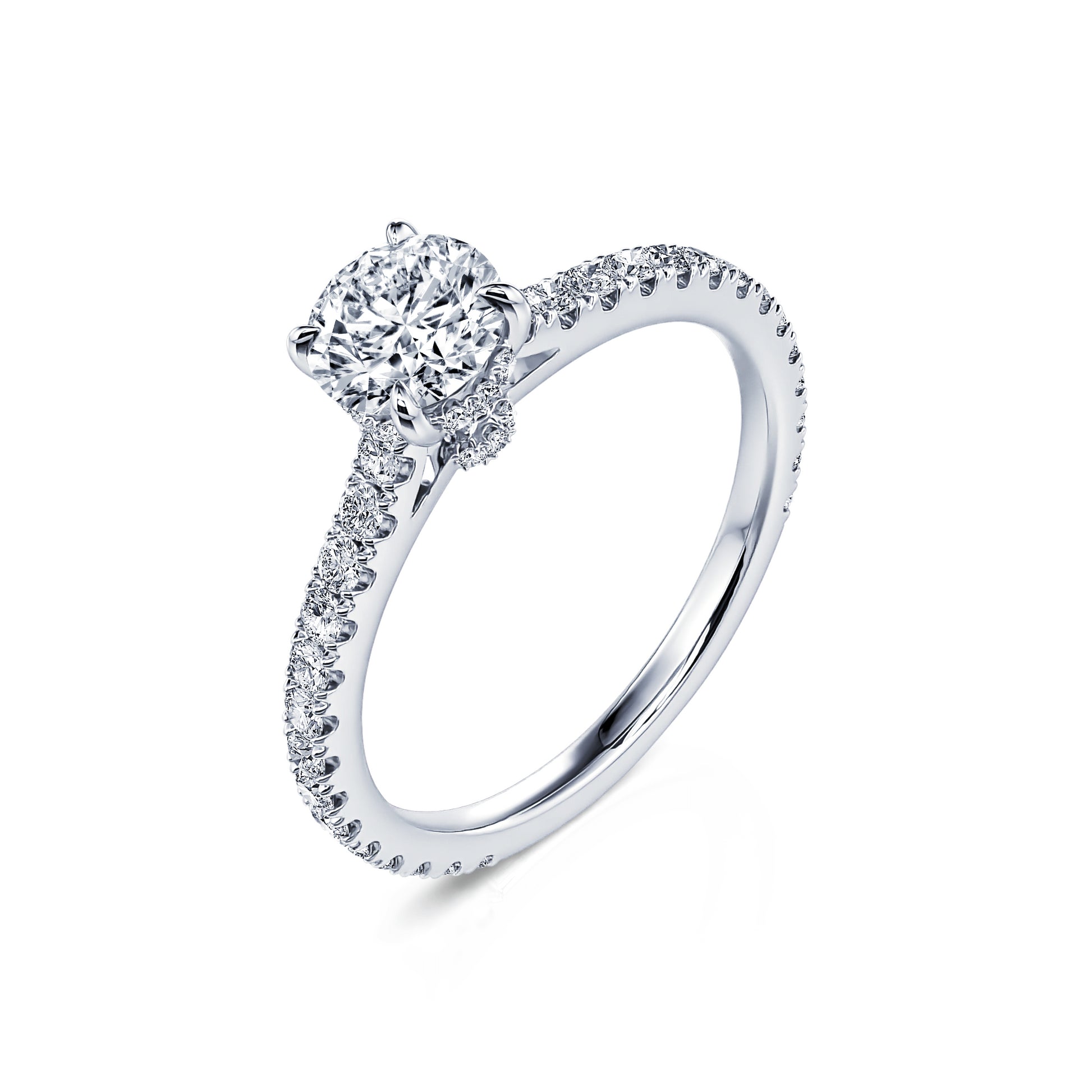 Solitaire diamant de synthèse en platine Chloé Lab 2