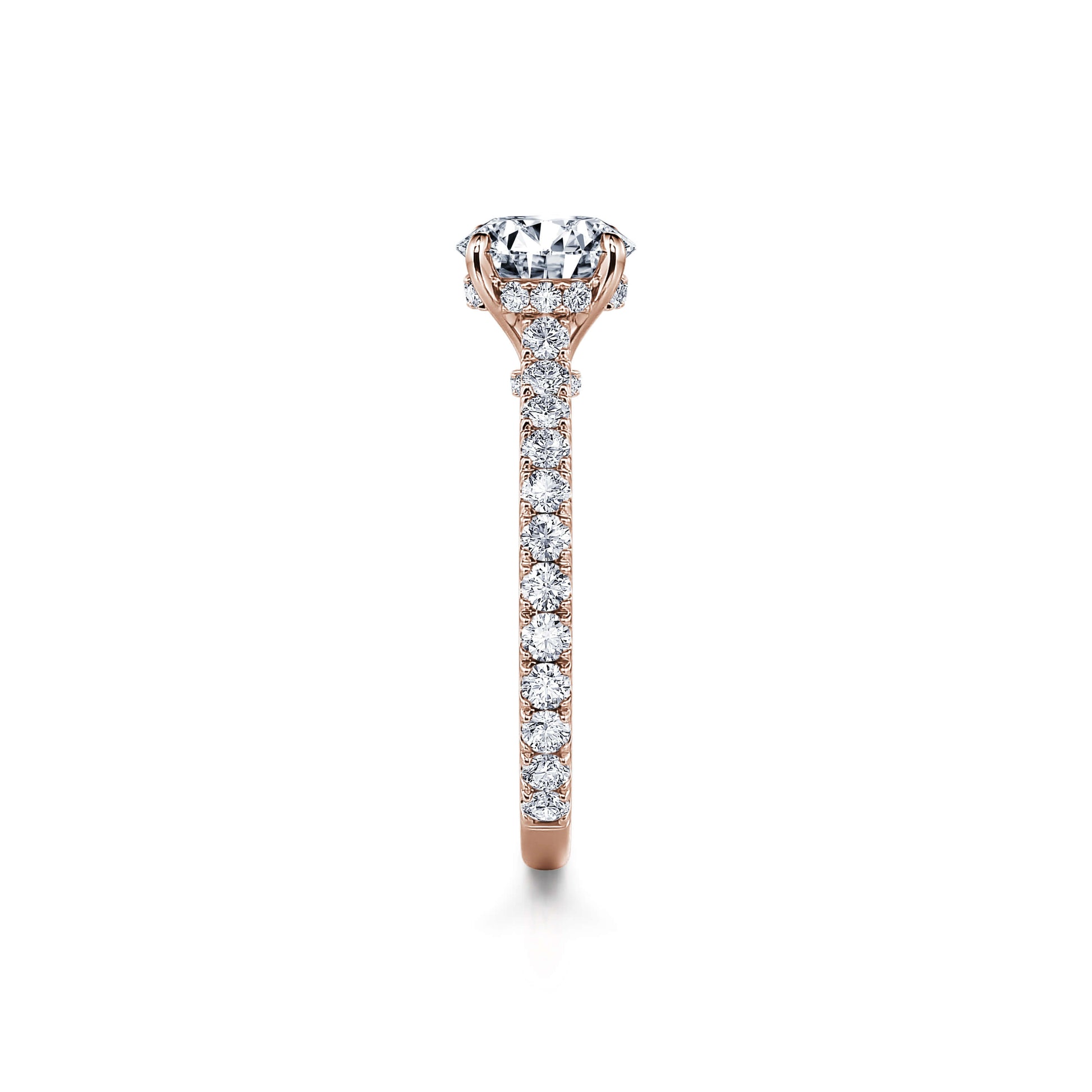 Solitaire or rose diamant rond Chloé 3