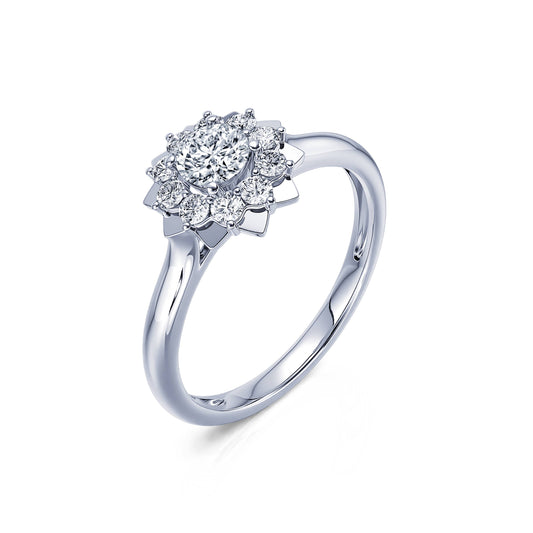Colombine - Bague marguerite diamant en platine #2