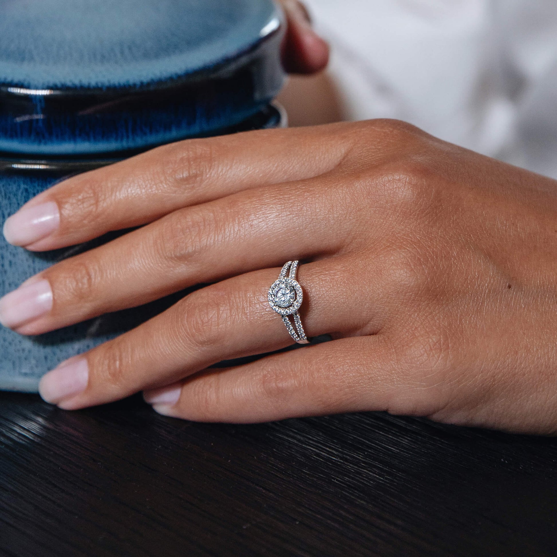 Bague de fiançailles or jaune et diamant vintage Corazon 5