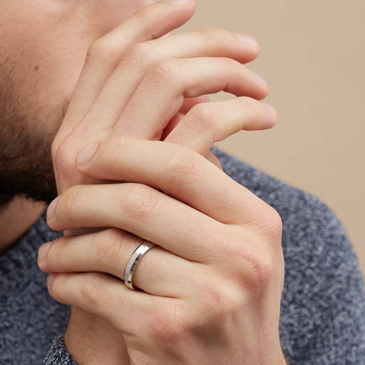 Daryl - Alliance ruban épaulé or blanc #2