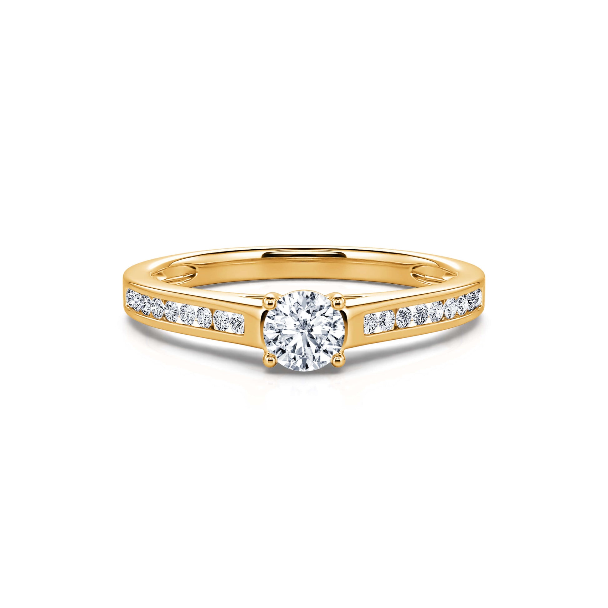 Solitaire or jaune diamant Dolores 1