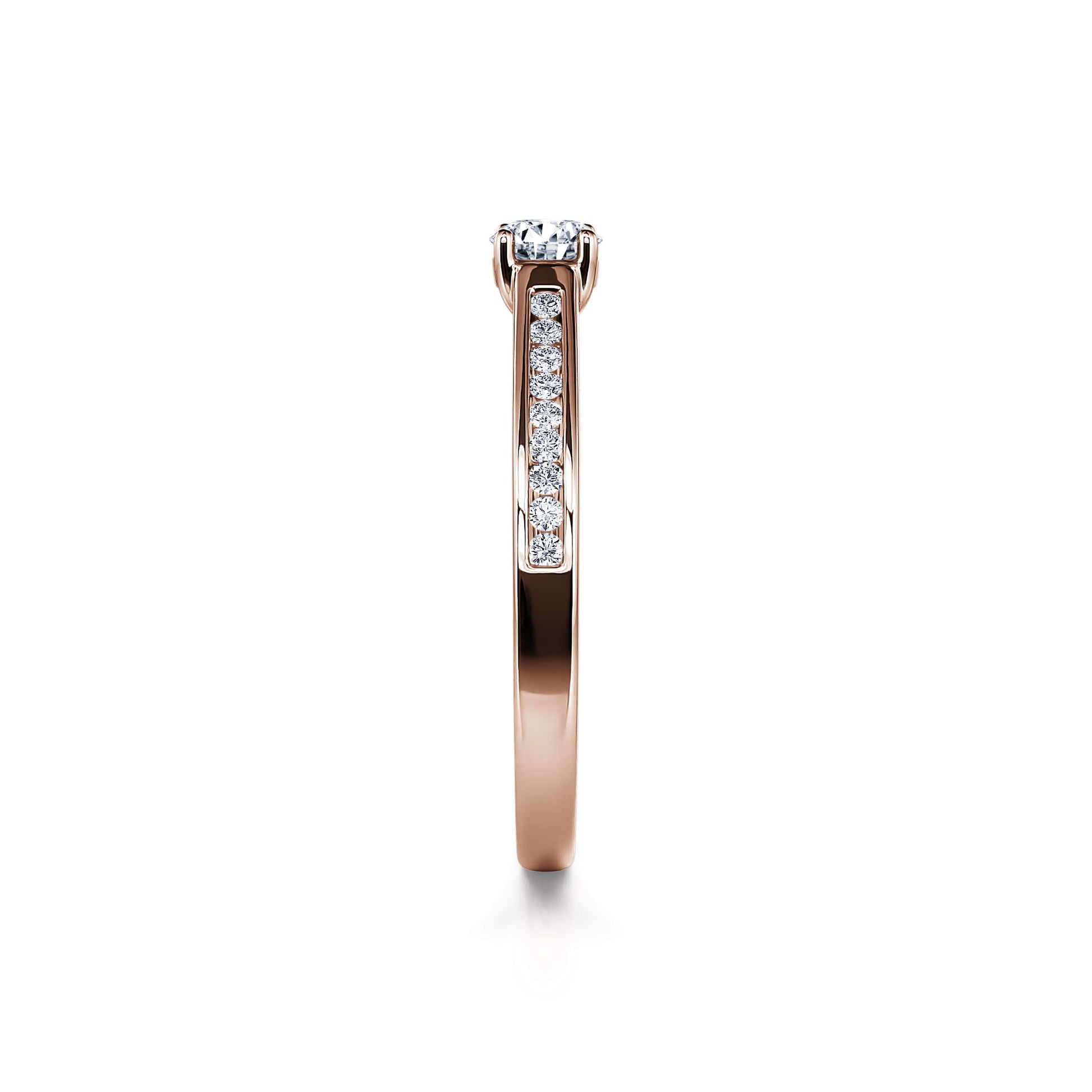 Solitaire or rose diamant Dolores 4