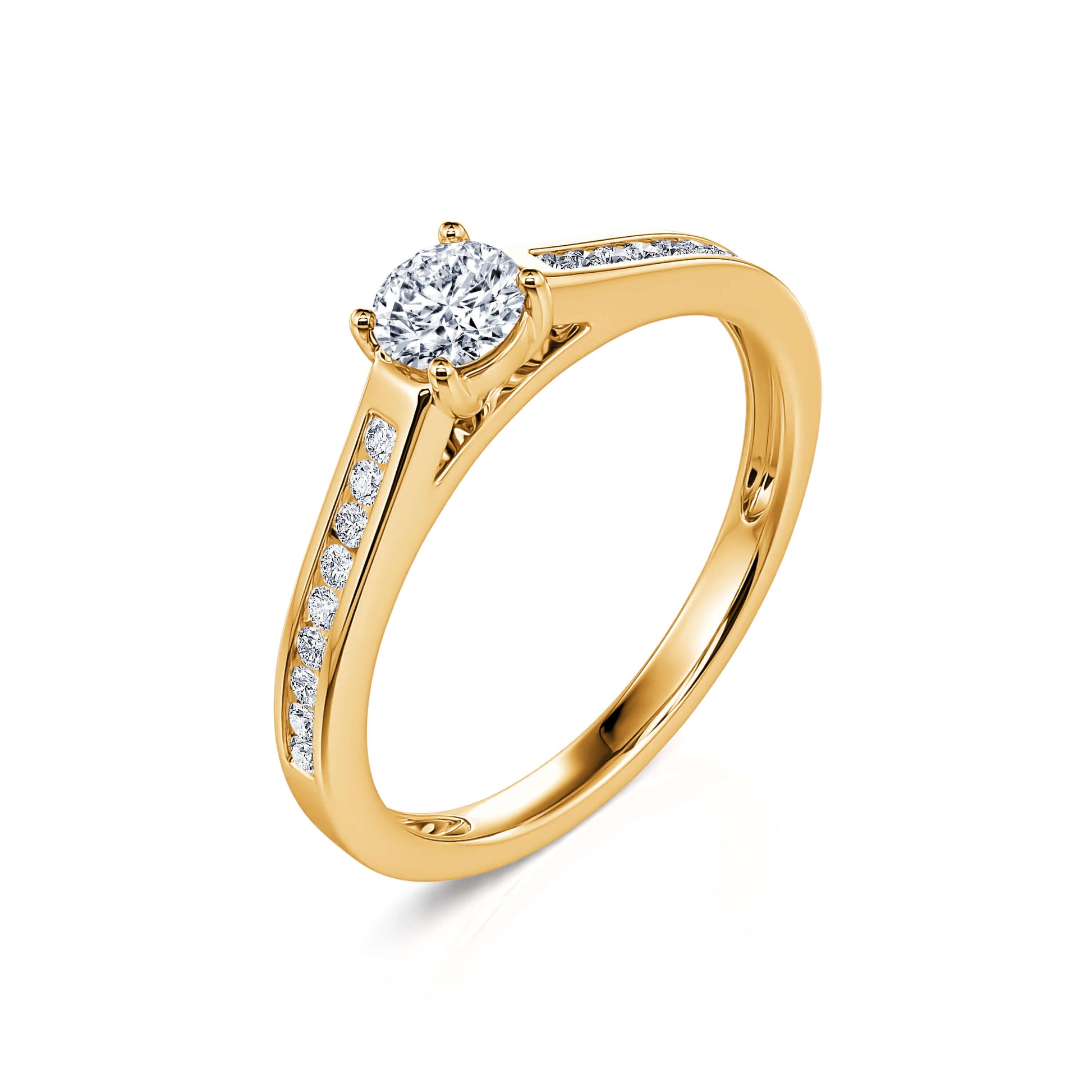 Solitaire or jaune diamant Dolores 3