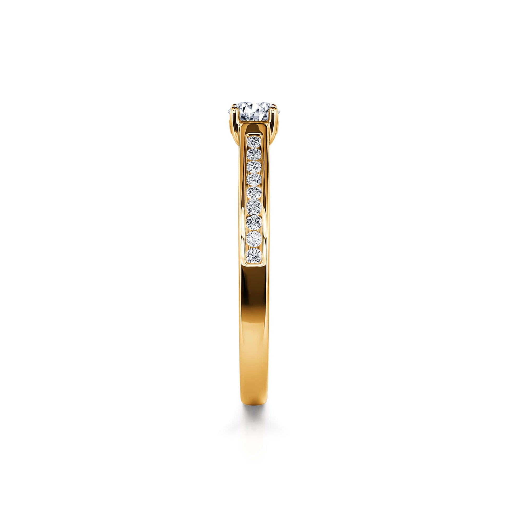 Solitaire or jaune diamant Dolores 4