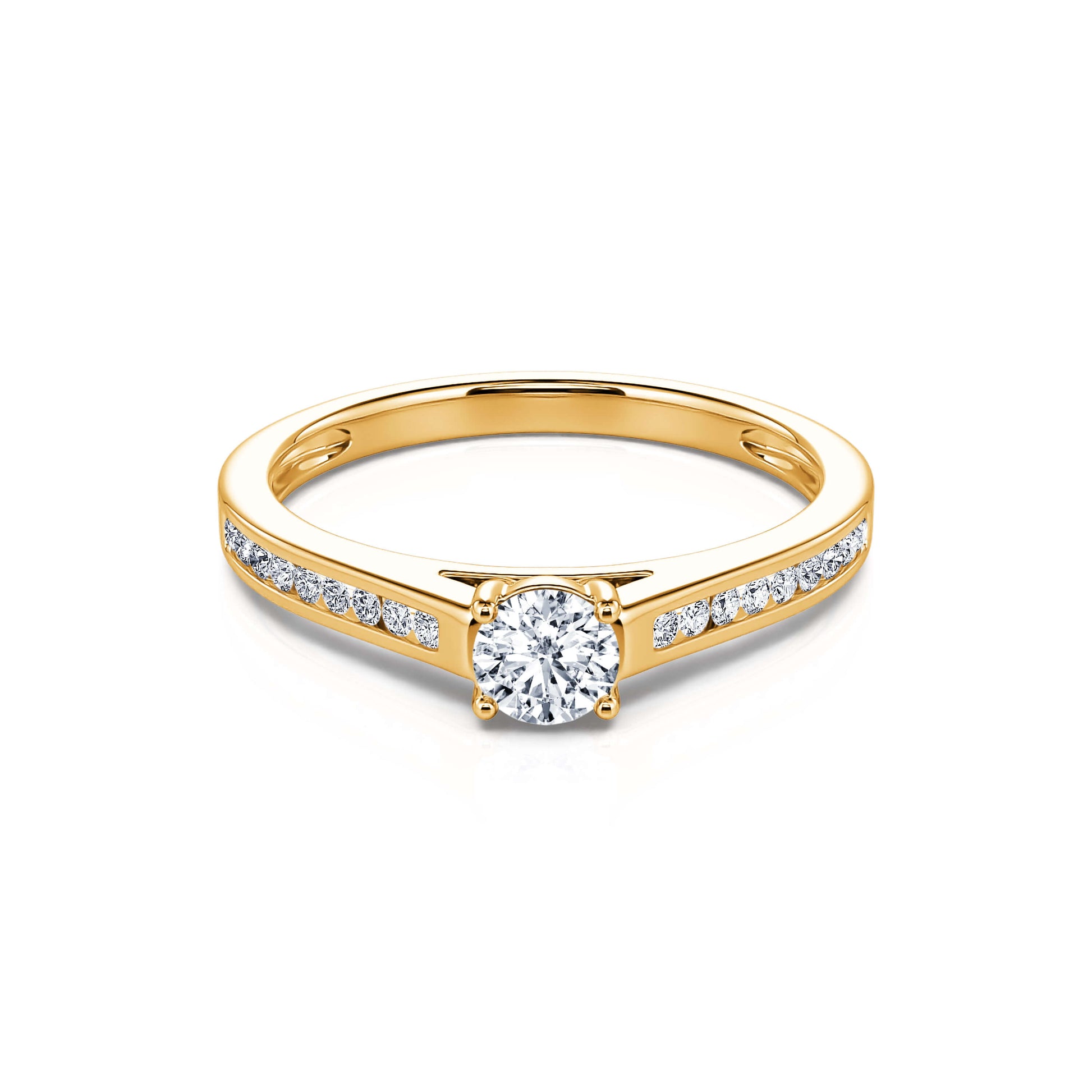 Solitaire or jaune diamant Dolores 2