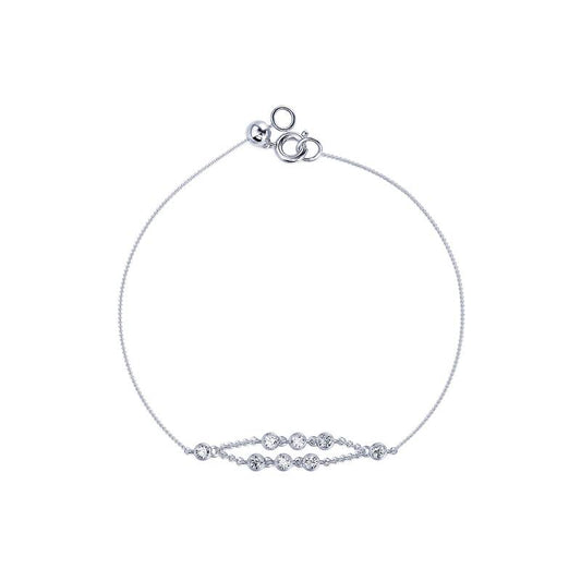 Ellen - Bracelet or blanc multi diamant serti clos #2