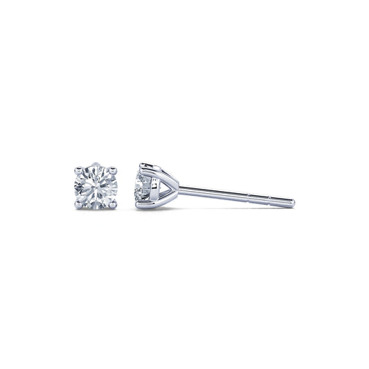 Ellie - Puces d'oreilles diamant or blanc #2